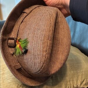 Stylish Brown Houndstooth Hat